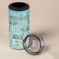 Custom Hawaii Surfing 4 in 1 Can Cooler Tumbler He'e Nalu DT05 - Polynesian Pride