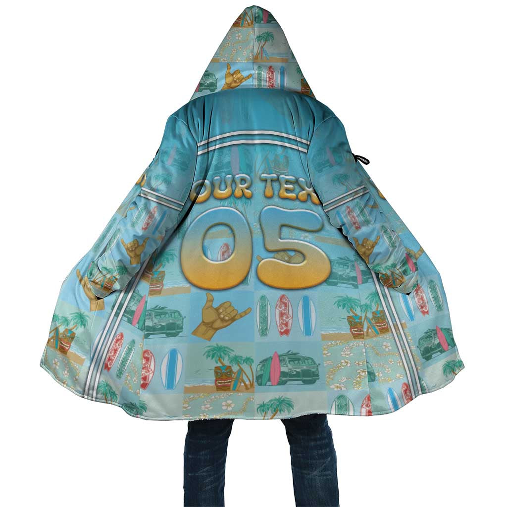 Custom Hawaii Surfing Cloak He'e Nalu DT05 Unisex Blue - Polynesian Pride