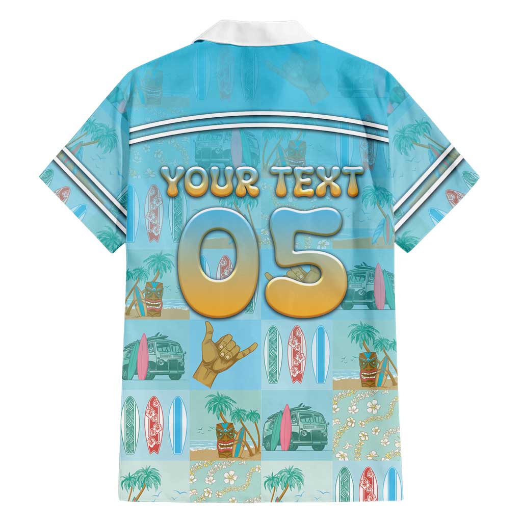 Custom Hawaii Surfing Family Matching Long Sleeve Bodycon Dress and Hawaiian Shirt He'e Nalu