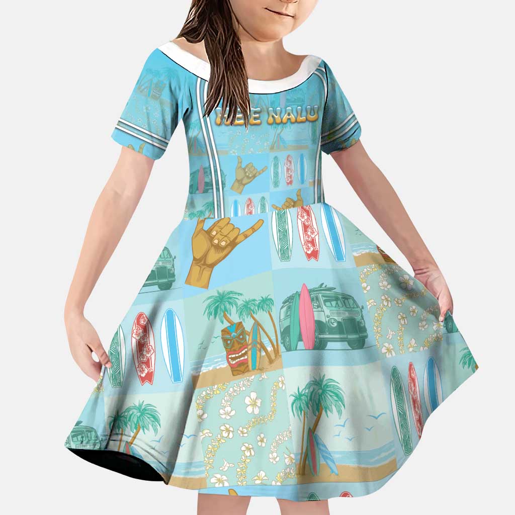 Custom Hawaii Surfing Family Matching Mermaid Dress and Hawaiian Shirt He'e Nalu