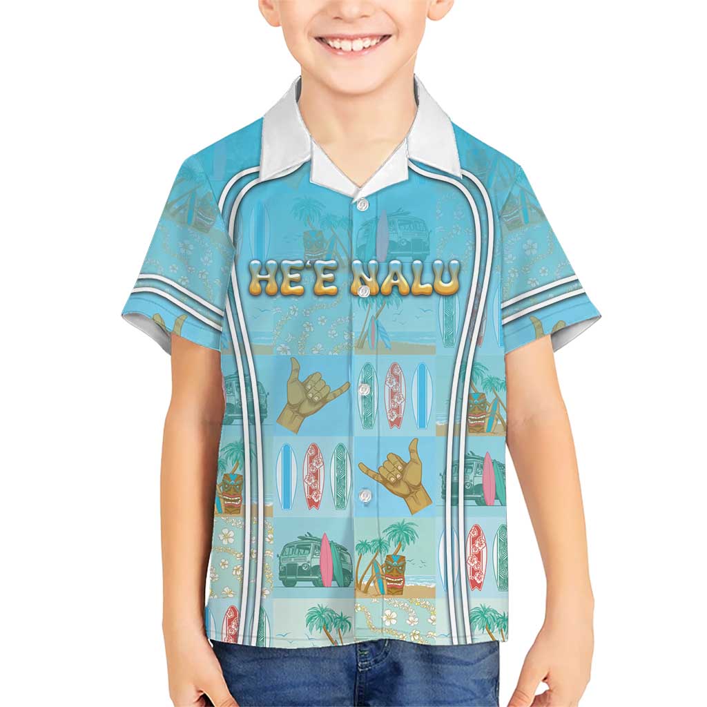 Custom Hawaii Surfing Family Matching Mermaid Dress and Hawaiian Shirt He'e Nalu