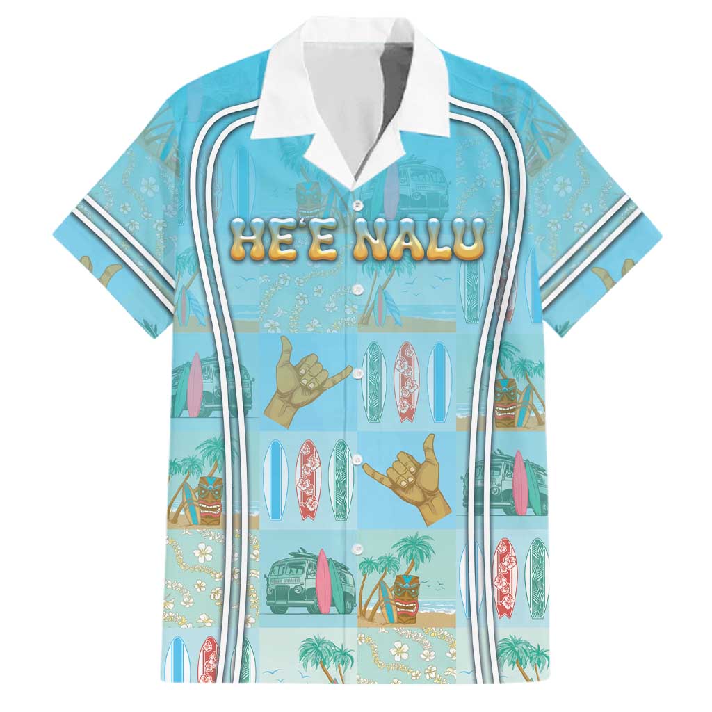 Custom Hawaii Surfing Family Matching Short Sleeve Bodycon Dress and Hawaiian Shirt He'e Nalu