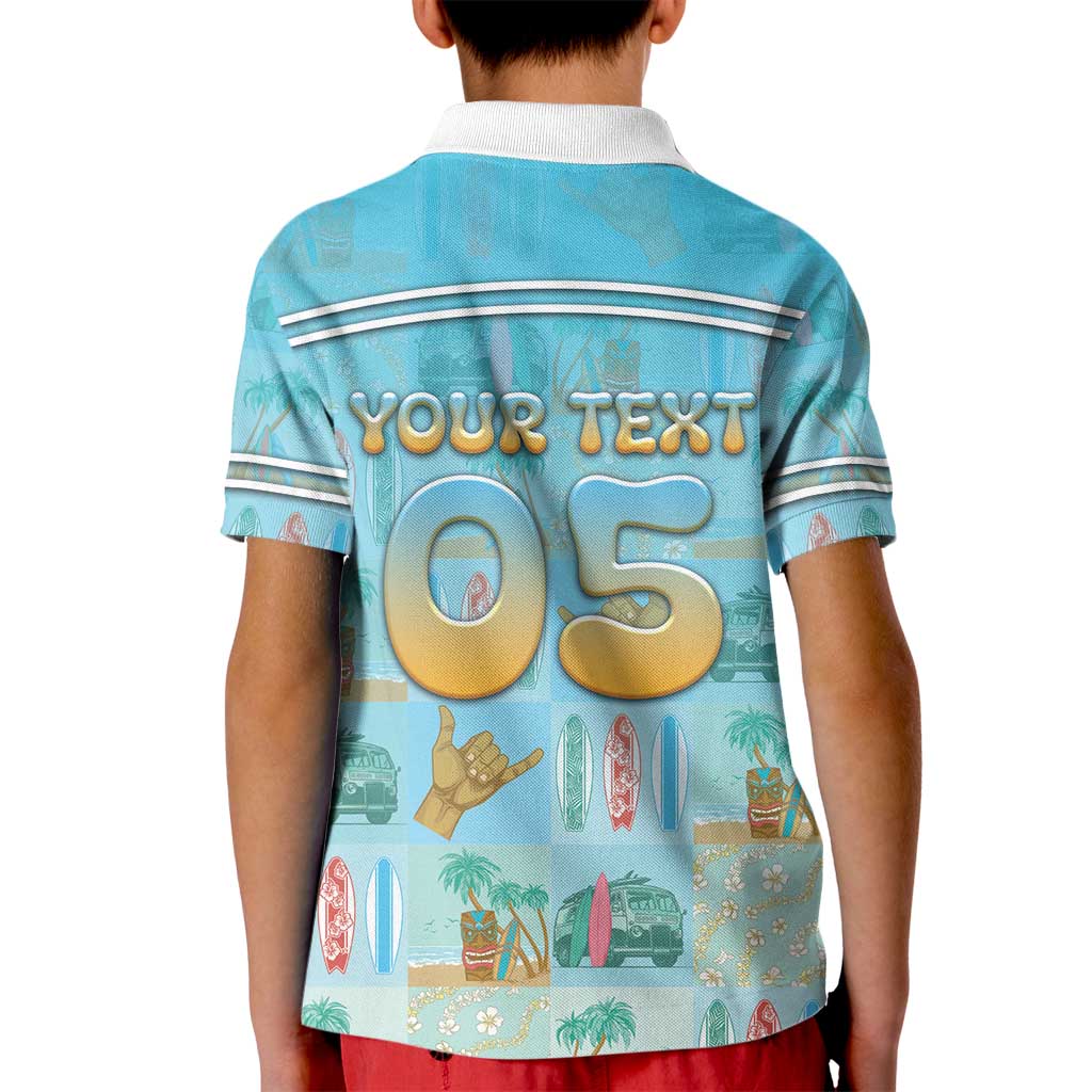 Custom Hawaii Surfing Kid Polo Shirt He'e Nalu DT05 - Polynesian Pride