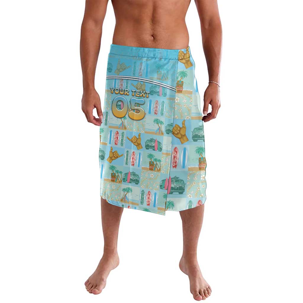 Custom Hawaii Surfing Lavalava He'e Nalu DT05 Blue - Polynesian Pride