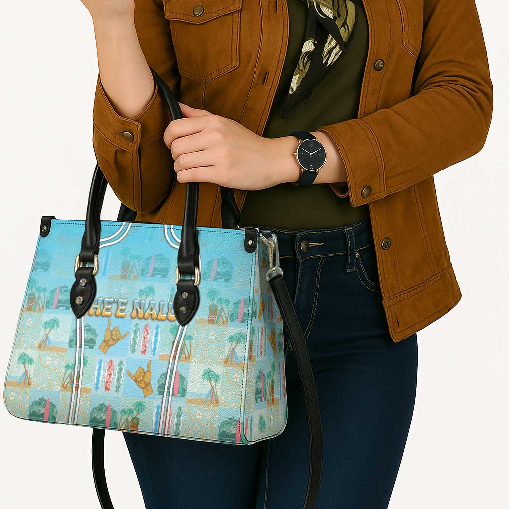 Hawaii Surfing Leather Bag He'e Nalu DT05 - Polynesian Pride