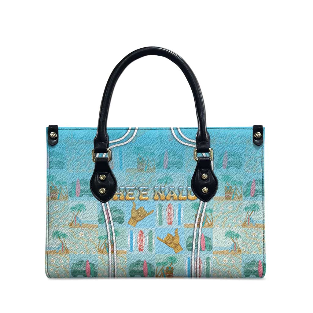 Hawaii Surfing Leather Bag He'e Nalu DT05 - Polynesian Pride