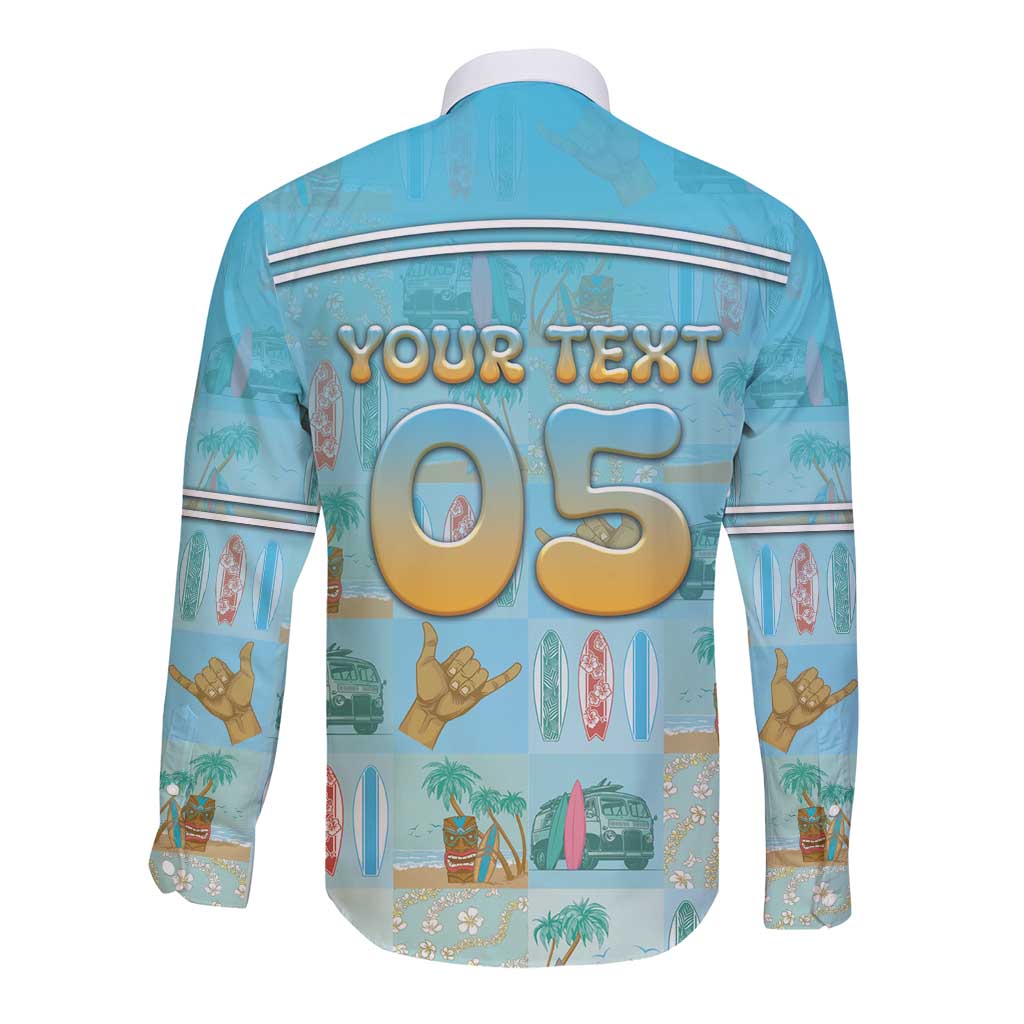 Custom Hawaii Surfing Long Sleeve Button Shirt He'e Nalu DT05 - Polynesian Pride