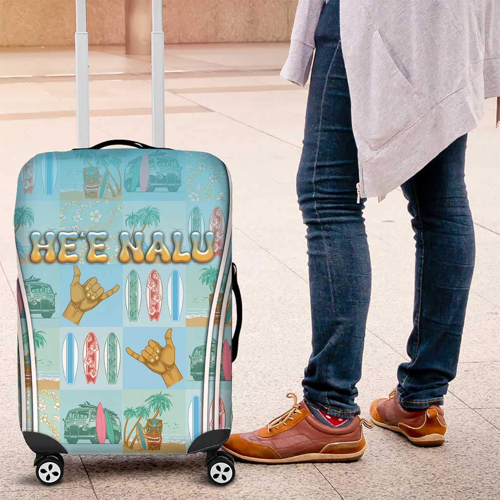 Hawaii Surfing Luggage Cover He'e Nalu DT05 Blue - Polynesian Pride
