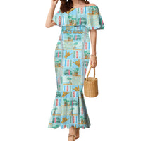 Custom Hawaii Surfing Mermaid Dress He'e Nalu DT05 Women Blue - Polynesian Pride