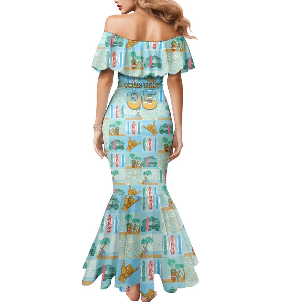Custom Hawaii Surfing Mermaid Dress He'e Nalu DT05 - Polynesian Pride