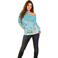 Custom Hawaii Surfing Off Shoulder Sweater He'e Nalu DT05 - Polynesian Pride
