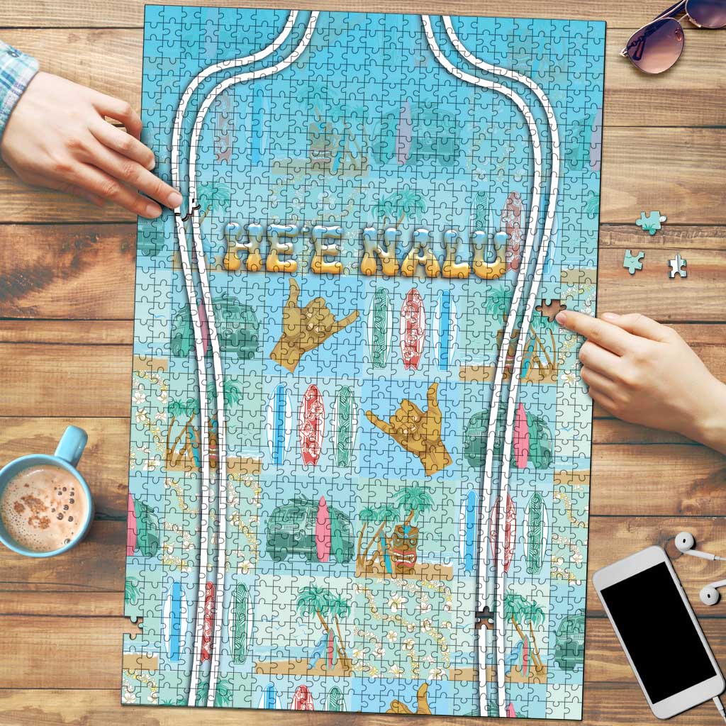Hawaii Surfing Puzzle He'e Nalu DT05 Blue - Polynesian Pride