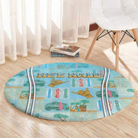 Hawaii Surfing Round Carpet He'e Nalu DT05 - Polynesian Pride