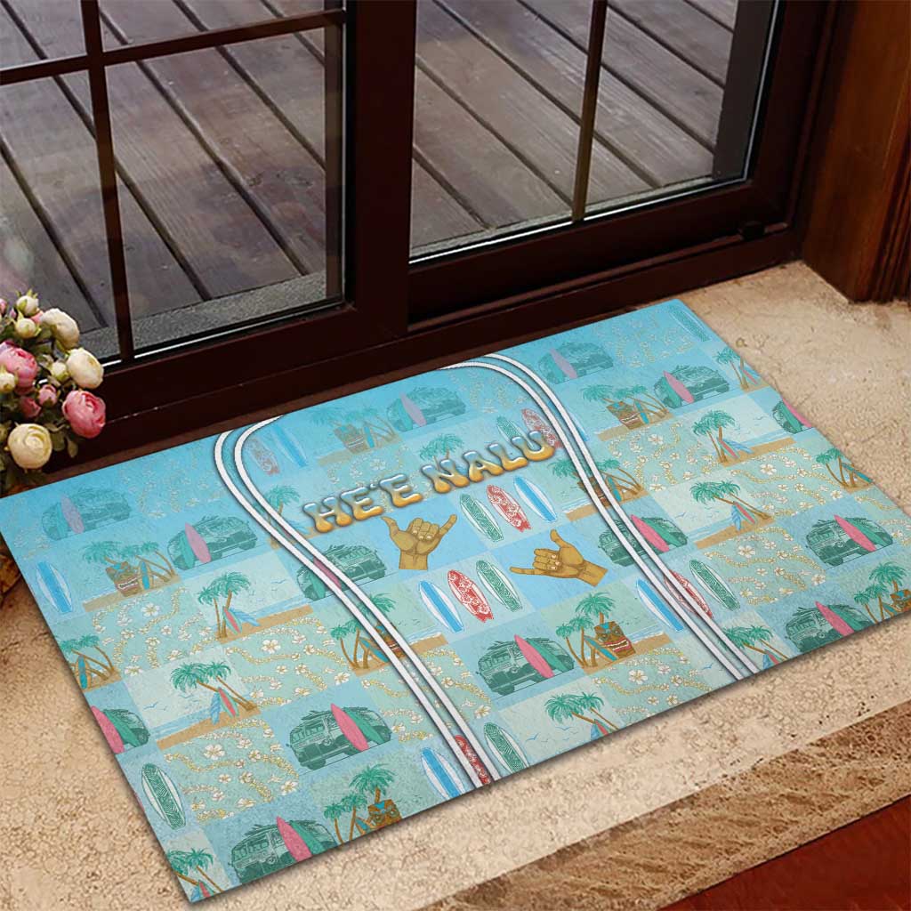 Hawaii Surfing Rubber Doormat He'e Nalu DT05 - Polynesian Pride