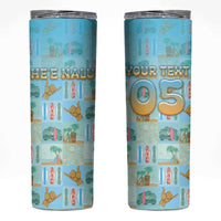 Custom Hawaii Surfing Skinny Tumbler He'e Nalu DT05 Blue - Polynesian Pride