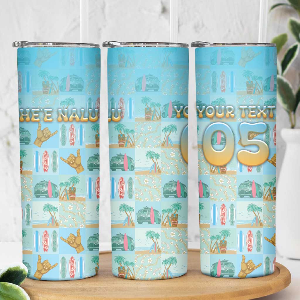 Custom Hawaii Surfing Skinny Tumbler He'e Nalu DT05 - Polynesian Pride