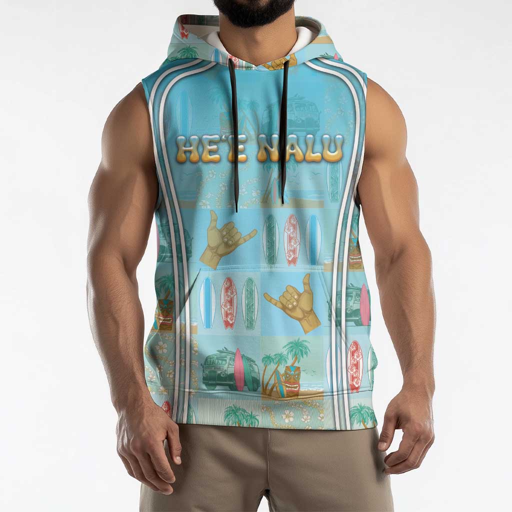 Custom Hawaii Surfing Sleeveless Hoodie He'e Nalu DT05 - Polynesian Pride