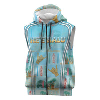 Custom Hawaii Surfing Sleeveless Zip Hoodie He'e Nalu