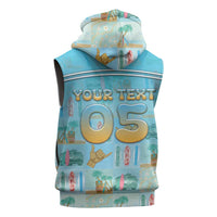 Custom Hawaii Surfing Sleeveless Zip Hoodie He'e Nalu