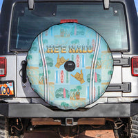 Hawaii Surfing Spare Tire Cover He'e Nalu DT05 Blue - Polynesian Pride