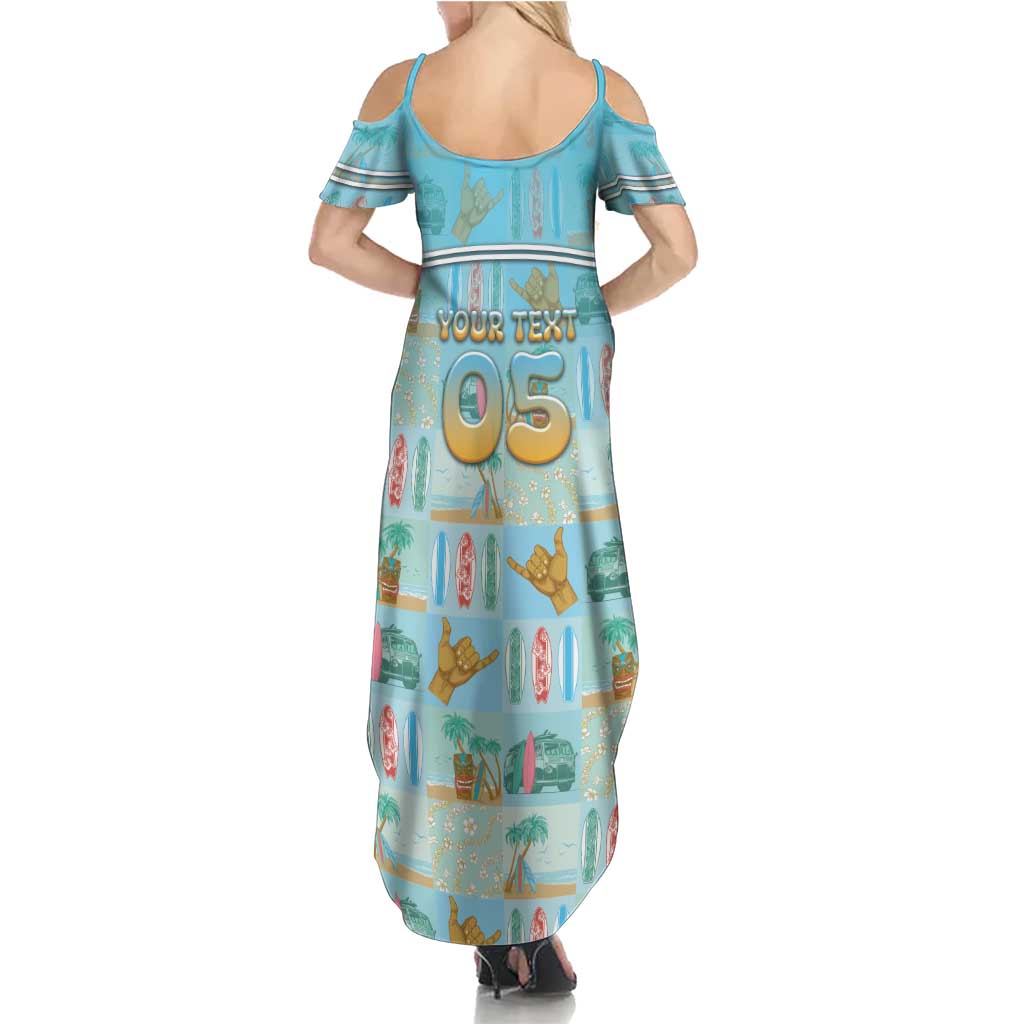 Custom Hawaii Surfing Summer Maxi Dress He'e Nalu DT05 - Polynesian Pride