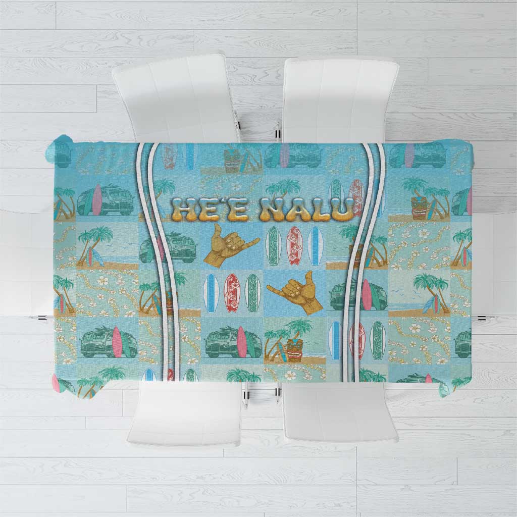 Hawaii Surfing Tablecloth He'e Nalu DT05 Blue - Polynesian Pride