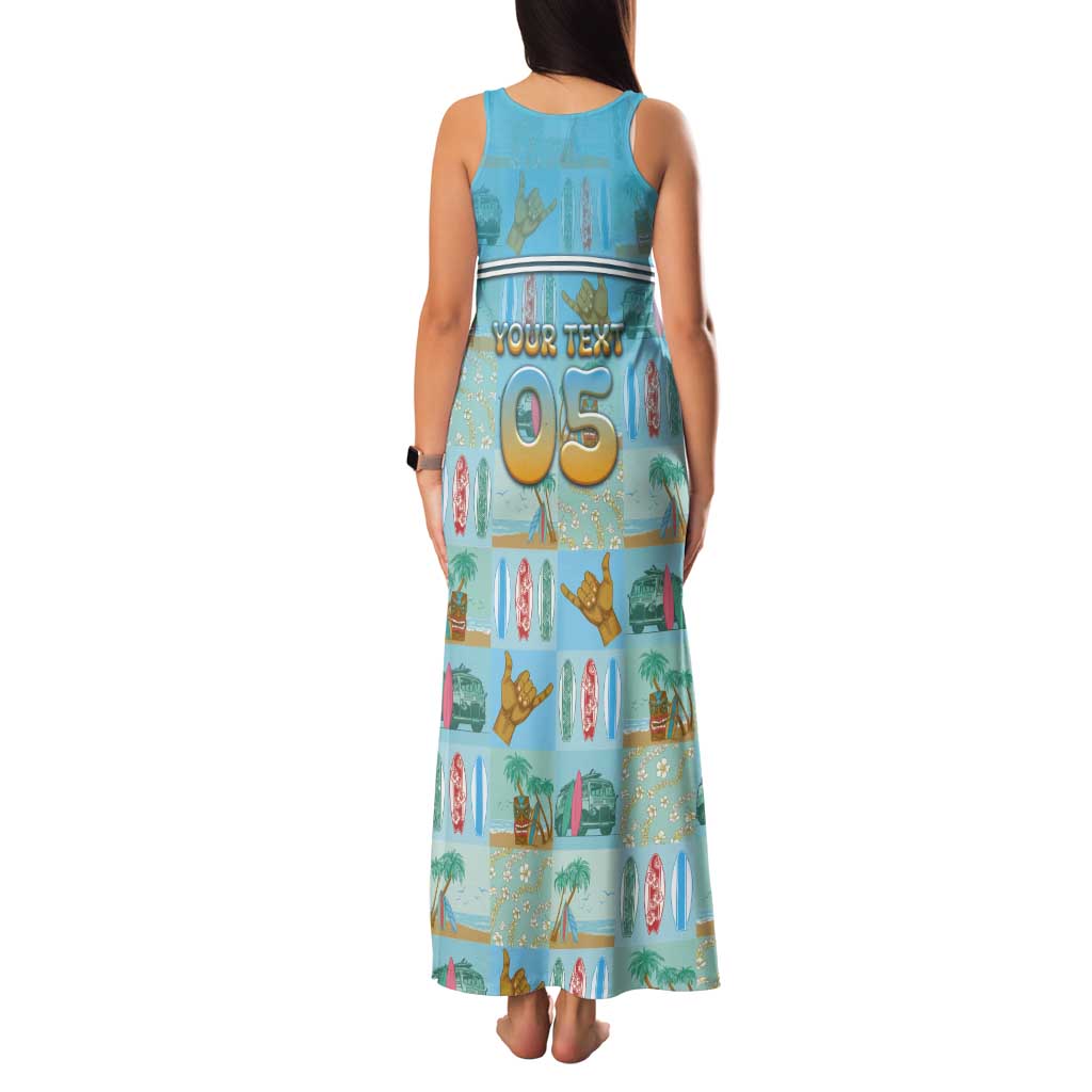 Custom Hawaii Surfing Tank Maxi Dress He'e Nalu DT05 - Polynesian Pride