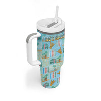 Custom Hawaii Surfing Tumbler With Handle He'e Nalu DT05 - Polynesian Pride