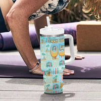 Custom Hawaii Surfing Tumbler With Handle He'e Nalu DT05 - Polynesian Pride