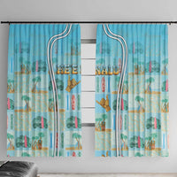 Hawaii Surfing Window Curtain He'e Nalu