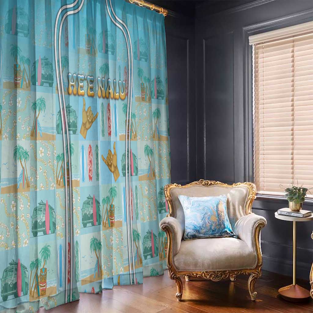 Hawaii Surfing Window Curtain He'e Nalu
