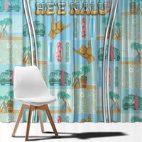 Hawaii Surfing Window Curtain He'e Nalu