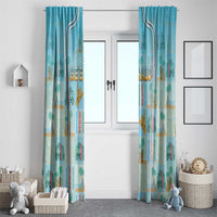Hawaii Surfing Window Curtain He'e Nalu