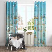 Hawaii Surfing Window Curtain He'e Nalu