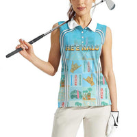 Custom Hawaii Surfing Women Sleeveless Polo Shirt He'e Nalu DT05 - Polynesian Pride