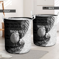 Personalised New Zealand Father's Day Laundry Basket Papa Kiwi Bird Tribal Pattern DT05 - Polynesian Pride
