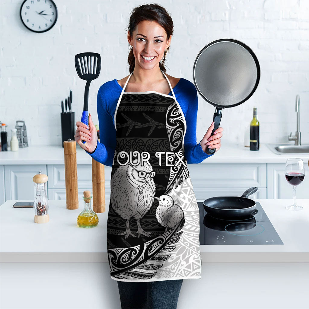 Personalised New Zealand Father's Day Apron Papa Kiwi Bird Tribal Pattern DT05 - Polynesian Pride
