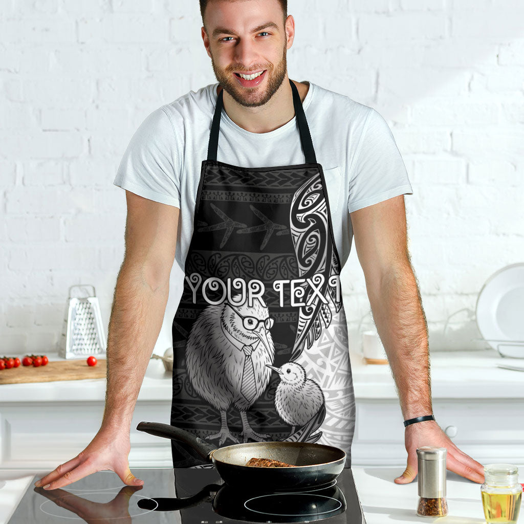 Personalised New Zealand Father's Day Apron Papa Kiwi Bird Tribal Pattern DT05 - Polynesian Pride