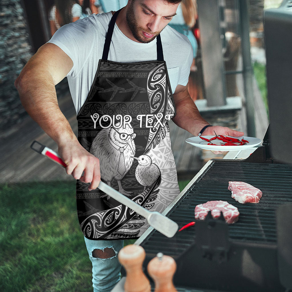 Personalised New Zealand Father's Day Apron Papa Kiwi Bird Tribal Pattern DT05 - Polynesian Pride