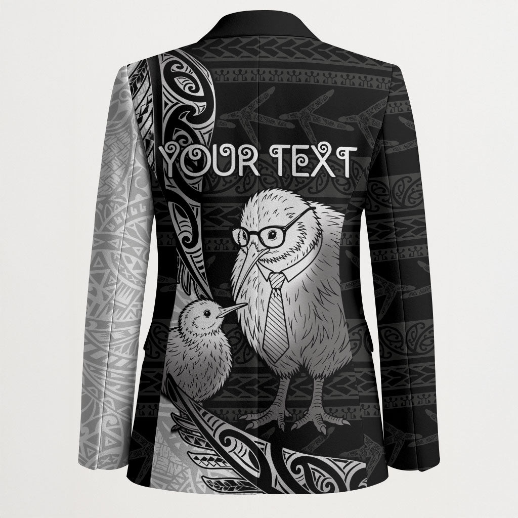 Personalised New Zealand Father's Day Blazer Papa Kiwi Bird Tribal Pattern DT05 - Polynesian Pride