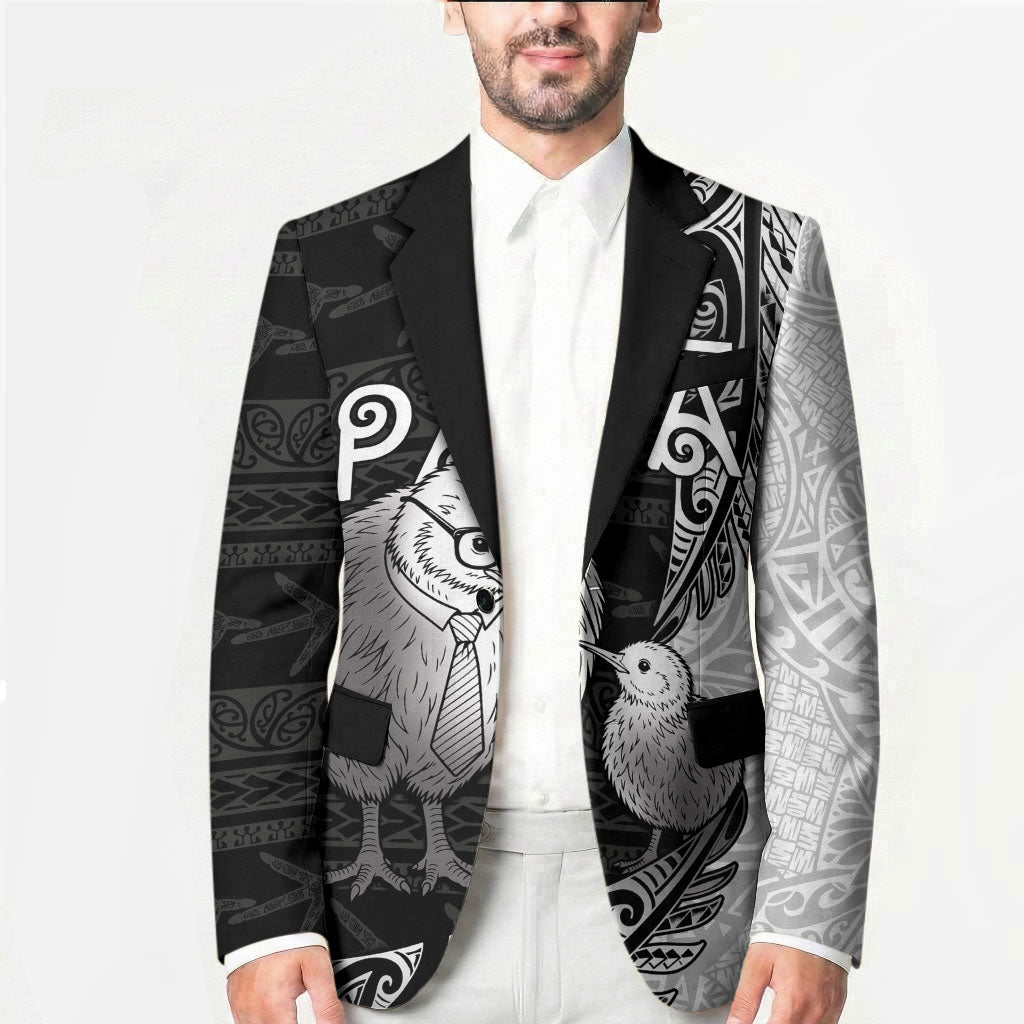Personalised New Zealand Father's Day Blazer Papa Kiwi Bird Tribal Pattern DT05 - Polynesian Pride