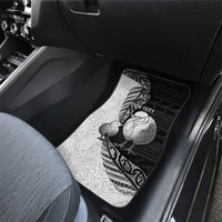 Personalised New Zealand Father's Day Car Mats Papa Kiwi Bird Tribal Pattern DT05 - Polynesian Pride
