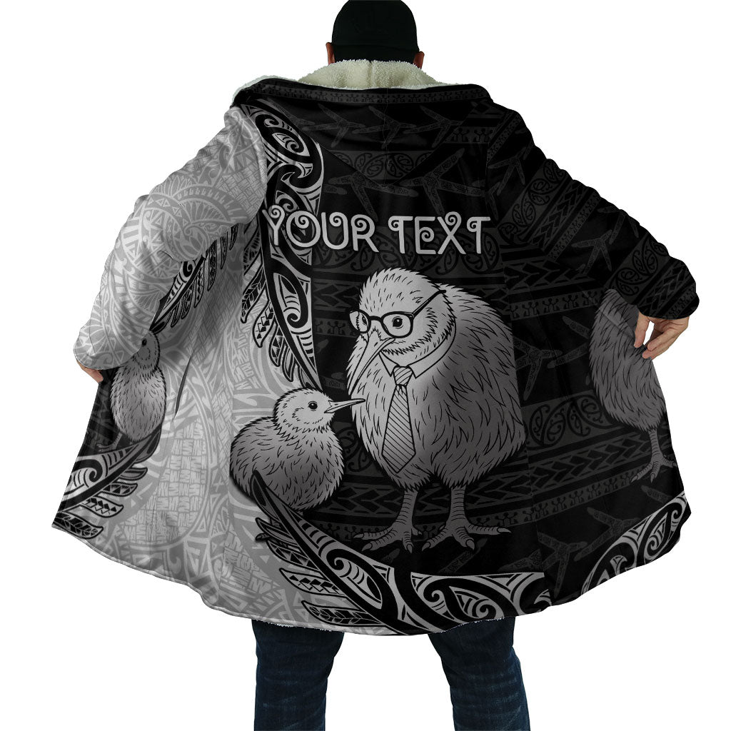 Personalised New Zealand Father's Day Cloak Papa Kiwi Bird Tribal Pattern DT05 - Polynesian Pride