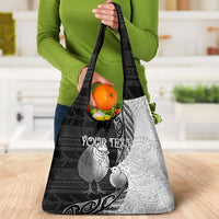 Personalised New Zealand Father's Day Grocery Bag Papa Kiwi Bird Tribal Pattern DT05 - Polynesian Pride