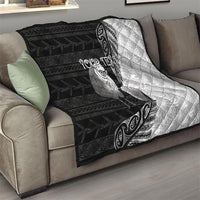 Personalised New Zealand Father's Day Quilt Papa Kiwi Bird Tribal Pattern DT05 - Polynesian Pride