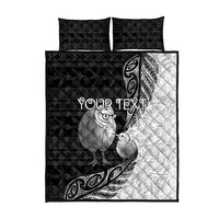 Personalised New Zealand Father's Day Quilt Bed Set Papa Kiwi Bird Tribal Pattern DT05 - Polynesian Pride