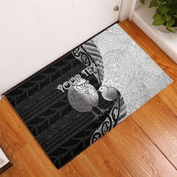 Personalised New Zealand Father's Day Rubber Doormat Papa Kiwi Bird Tribal Pattern DT05 - Polynesian Pride