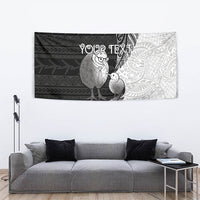 Personalised New Zealand Father's Day Tapestry Papa Kiwi Bird Tribal Pattern DT05 - Polynesian Pride