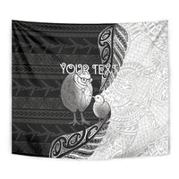 Personalised New Zealand Father's Day Tapestry Papa Kiwi Bird Tribal Pattern DT05 - Polynesian Pride