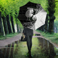 Personalised New Zealand Father's Day Umbrella Papa Kiwi Bird Tribal Pattern DT05 - Polynesian Pride